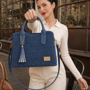 Bolsa Dama Ejecutiva con Borla y Correa Larga
