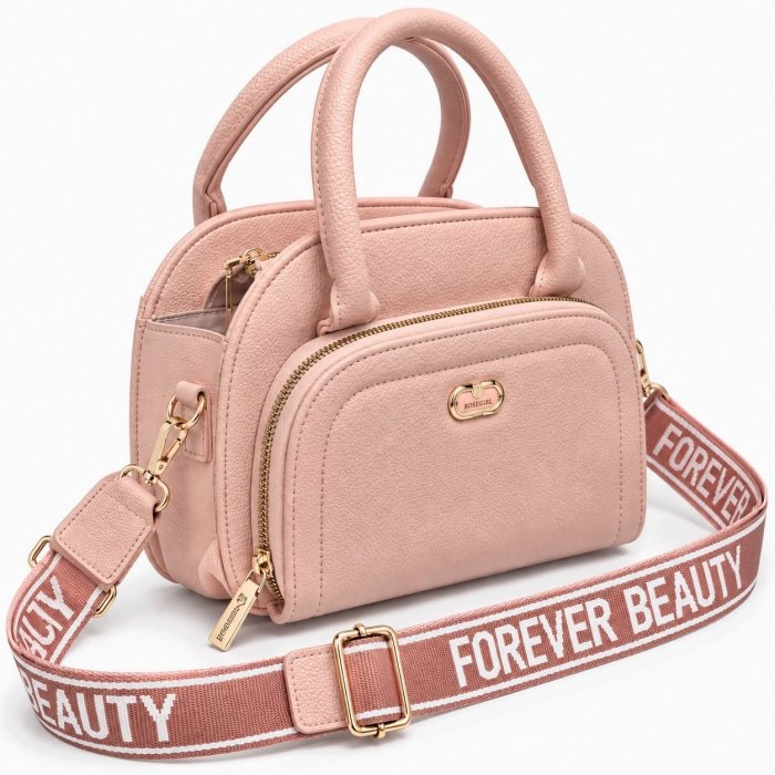 Crossbody Media Luna Dama con Correa Ancha 26x10x18 cm