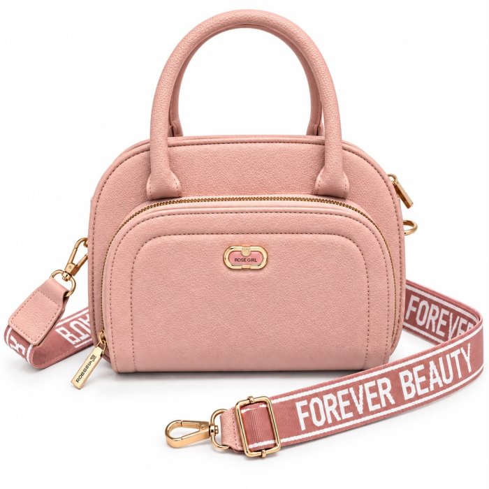 Crossbody Media Luna Dama con Correa Ancha 26x10x18 cm