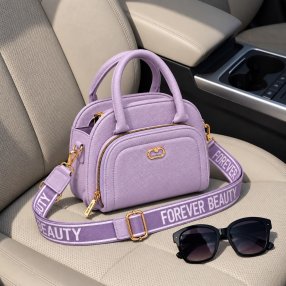 Crossbody Media Luna Dama con Correa Ancha 26x10x18 cm