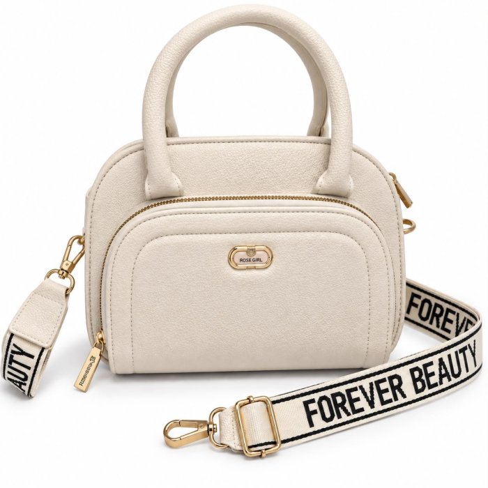 Crossbody Media Luna Dama con Correa Ancha 26x10x18 cm