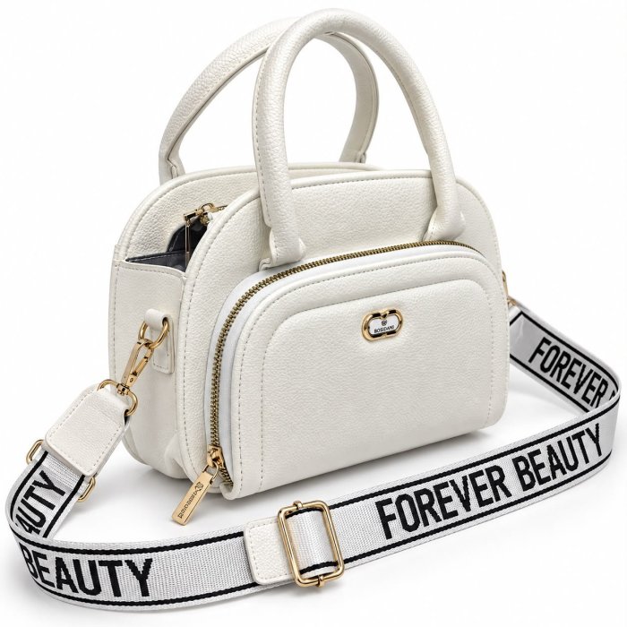 Crossbody Media Luna Dama con Correa Ancha 26x10x18 cm