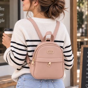 Mochila Pequeña Juvenil Rose Girl 20.5x8x23.5 cm