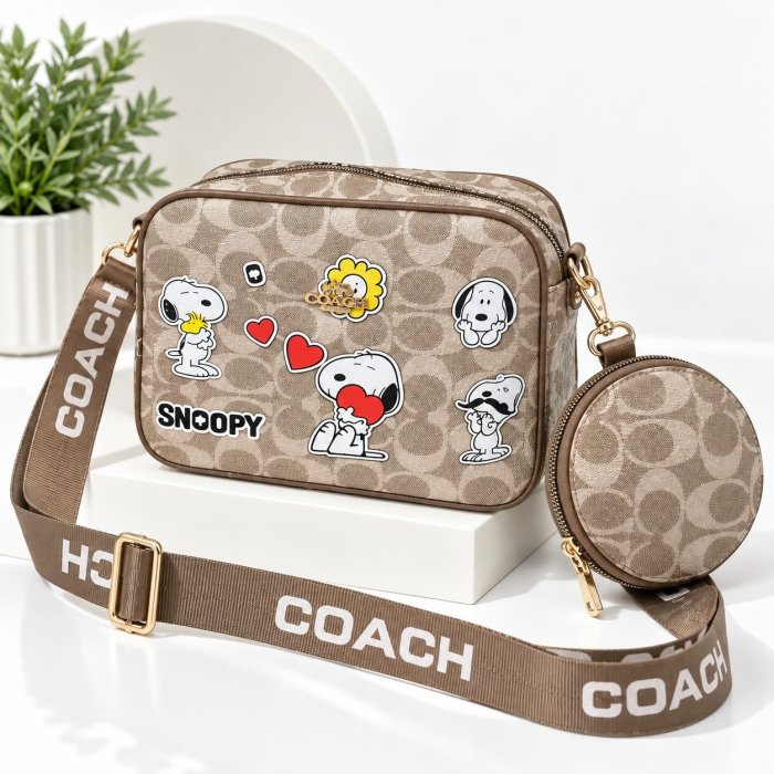 Crossbody Dama con Monedero y Diseño de Personaje 21x8x16 cm