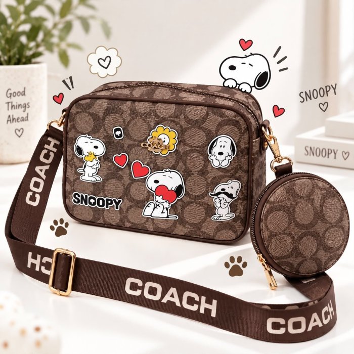 Crossbody Dama con Monedero y Diseño de Personaje 21x8x16 cm