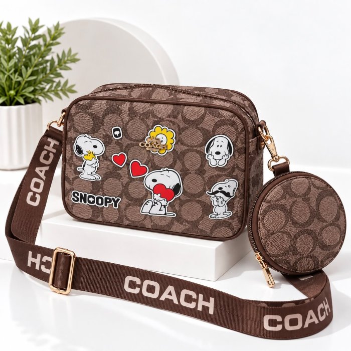 Crossbody Dama con Monedero y Diseño de Personaje 21x8x16 cm