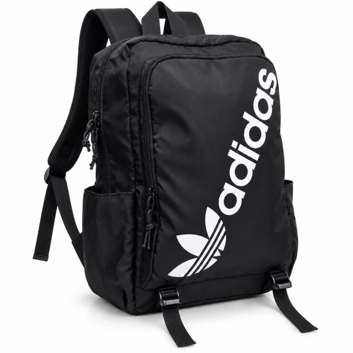 Mochila Deportiva Unisex Negra 30x13x45 cm