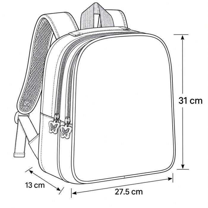 Mochila Escolar Infantil para Kínder Doble Compartimento