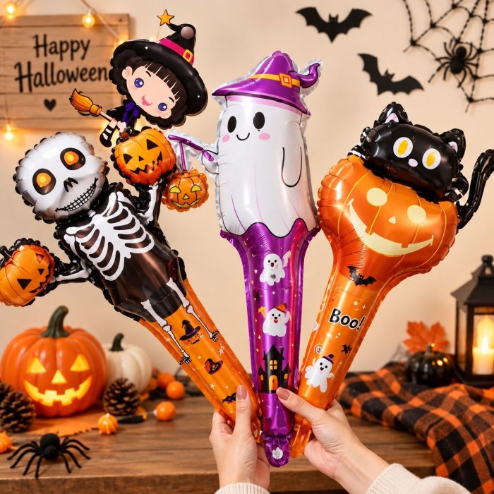 Pqte. 8 Globos de Mano Halloween Decoración