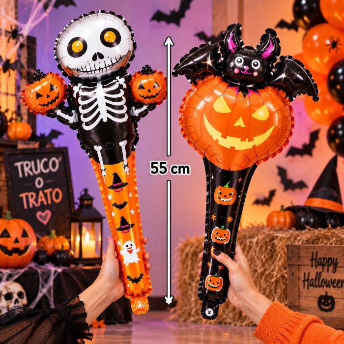 Pqte. 8 Globos de Mano Halloween Decoración