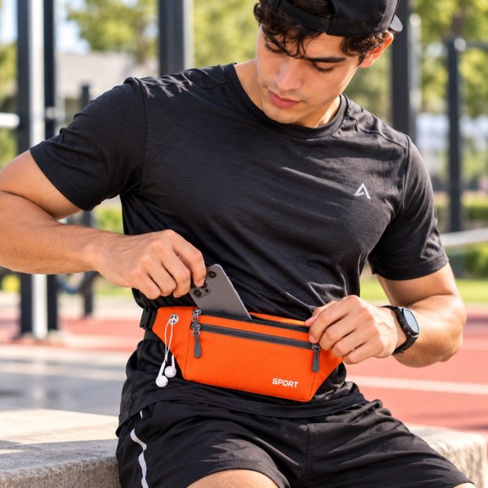 Cangurera Deportiva Ligera 32x11 cm – Color Surtido
