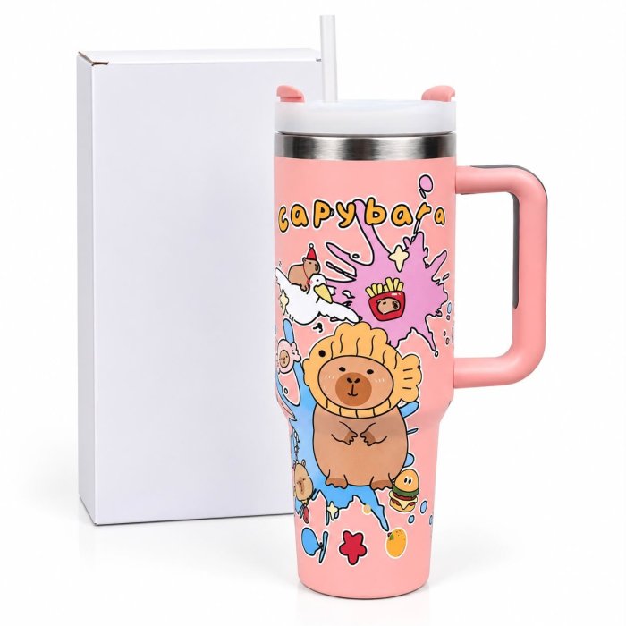 Termo capibara 1200 ml con Asa y Popote