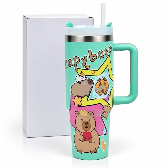 Termo capibara 1200 ml con Asa y Popote