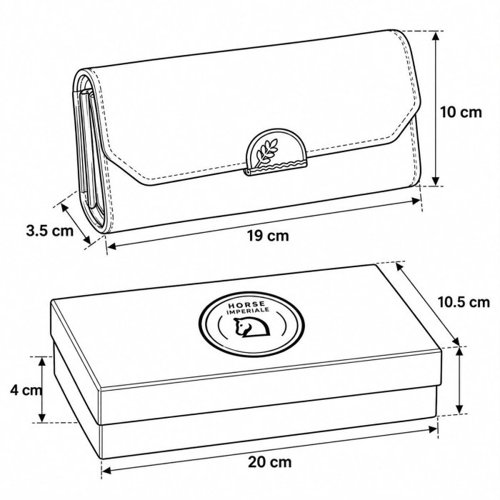 Cartera de Dama con Caja de Presentación 19x3.5x10 cm